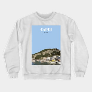 Capri Travel Poster Print Crewneck Sweatshirt